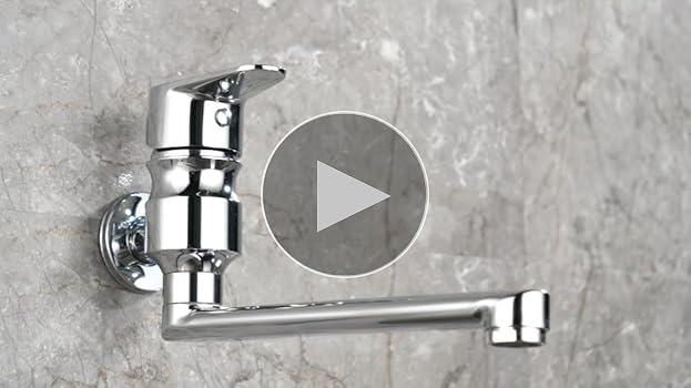 Amazon | Jeonestan 壁付け 横型自在水栓 台所 1穴 蛇口 単水栓